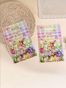 25pcs Easter Hand-Held Gift Bags, Featuring Rabbit And Egg Prints, For Packaging Candies, Cookies And Snacks As Gifts. - Multicolor - View 6