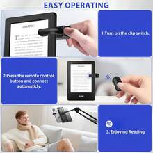 Remote Page Turner Compatible With Kindle Paperwhite, Oasis, Scribe EBook Readers, Can Be Used With IPad Tablets For Remote Control Functions Like Page Turning, Photography, Video Recording - CH19 - View 2