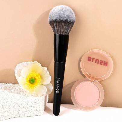 MAANGE 1pc Large Long Handle Professional Facial Loose Powder Brush,Can Be Used For Loose Powder Brush,Blush Brush,Highlighter Brush,Blending Brush,Easy And Beautiful Face Makeup,Multifunctional Ultra-Soft Makeup Brush Tools Set,Suitable For Beginners Makeup Brush,Easy To Carry Travel Kit,Gift For Women&Girls