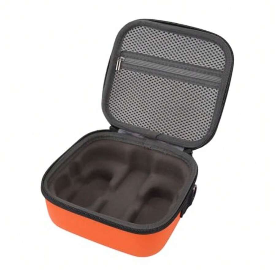 Estuche de Transporte Neo Bolso de Hombro de Cuero de PU Caja Protectora Rígida Bolsa de Almacenamiento de Viaje Portátil para Drones Neo Controlador Accesorios Gray - Anaranjado - Ver 1
