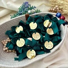 Emerald Green Tag, Mother's Day Tag, Wedding Name Tag, Acrylic Label, Save The Date Tag, Baptism Day Tag, Reception Token, Luxury Tag Charm,Custom Name Acrylic Sign,Personalized Acrylic Gift,Personalized Wedding Favor Acrylic,Birthday Acrylic Decor - Multicolor - View 3