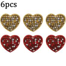 12pcs Disco Ball Heart Iron-On Patches - Vibrant Embroidered Appliques For Jeans, Hats, T-Shirts & Backpacks - Disco Planet - View 10