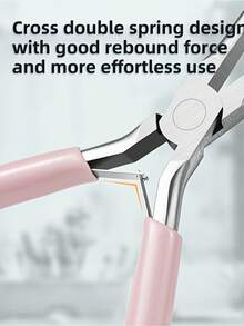 1件装，长柄尖嘴钳，不锈钢塑形镊子，指甲油延长器，指甲塑形夹，美甲工具 - 彩色 - 查看 9