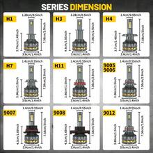 HYNBYZJ 1 Pair LED H4 H7 Car Headlight H1 LED Bulb H3 H11 9005 HB3 9006 HB4 9012 H3 9007 HB5 H13 Led Lights 160000LM Turbo Lamp12V - A - View 10