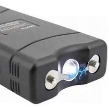 Chicharra Eléctrica con Linterna para Defesnsa Personal - Negro - Ver 2