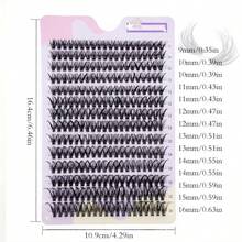 280 Pcs Mixed-Length False Lashes, 3D Thick Design, Suitable For Beginners, Ultra-Thin 0.05mm, Natural To Dramatic Look - D - View 8