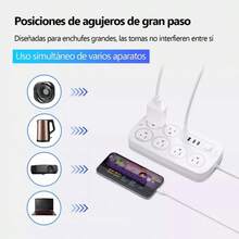 MOREKA MC-J06U 1 Pieza Cargador Multicontactos Con 4 Salidas 4 Usb - Tipo de Enchufe B USA (110-127V) - Ver 4