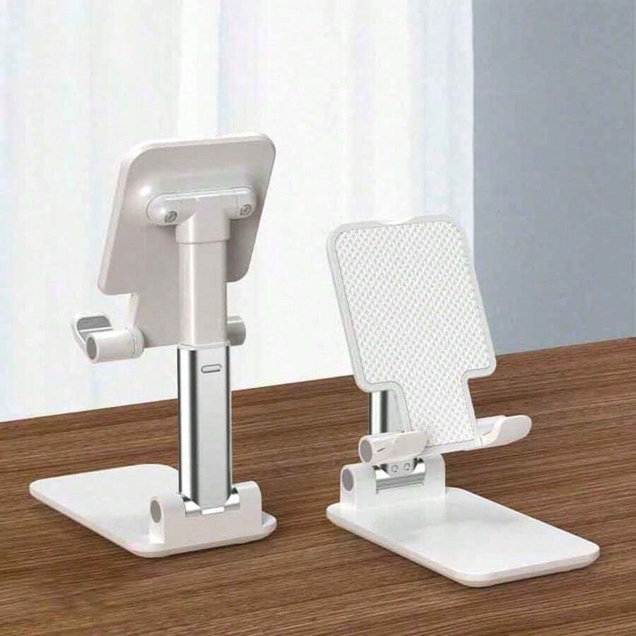 1 White Foldable Tablet Holder - Adjustable Height For Desktop Viewing - Trắng - Xem 1