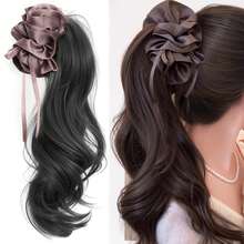 榛果拿铁香蕉夹式马尾假发片 - Dark Brown - 查看 4