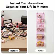 Multilayer PVC Hanging Storage Organizer Bag – Foldable And Space-Saving Storage For Toys, Bags, And Household Items, Ideal For Bedroom & Living Room - 蝴蝶結 - 查看 4