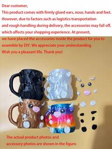 1pc Highland Cow Ice Cream Cup Holder, Cute Cow Ice Cream Cup (Multiple Colors Available), 3D Printed Reusable Cup, Hidden Snack Storage Drawer, Multifunctional Beverage Cooler, Comfortable Drink Stand, Party Supplies, Highland Cow Decor, Highland Cow Gift, No Direct Food Contact, No Spoon Included - Multicolor - View 9