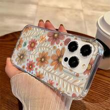 Flower Power Floral Pattern Phone Case Compatible With Samsung Magnetic Phone Cases  17  16 Pro Max  15 Pro Max  13 And  12 Made Of TPU Material Providing Shock And Drop Protection A Great Gift For Family Friends Loved Ones Boyfriends/Girlfriends And For Christmas - Clear - View 4