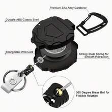 New Badge Clip Keychain, Tactical ID Card Holder, Retractable Reel, Multi-Functional Tool Accessories - A - View 10