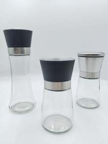 Pepper Grinder, Home Salt Grinder, Glass Spice Grinder, Manual Pepper Mill, Spice Crusher, Reusable Spice Bottle, Suitable For BBQ, Picnic, Camping, Kitchen Tool, Halloween Gift, Christmas Gift - Multicolor - View 10