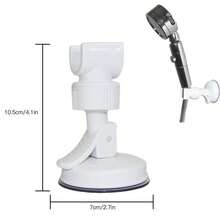 No Drill Strong Suction Cup Shower Head Holder Bracket, Bathroom Plastic Electroplated Wall Mounted Shower Head Rack - Multicolor - View 5