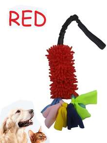 大型犬咀嚼玩具 - 耐用发声拉绳玩具，适合大型犬，毛绒咀嚼玩具，可用于训练和玩耍 - 彩色 - 查看 8