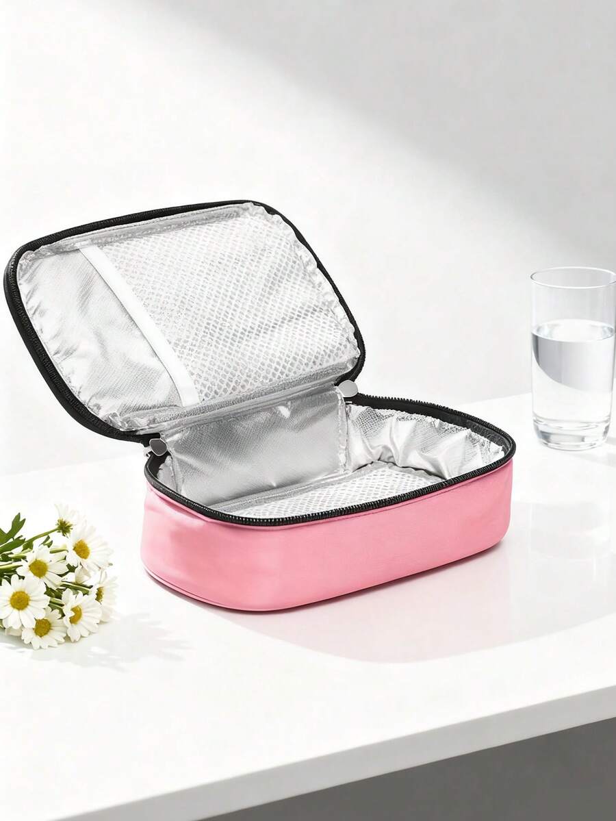 超便携迷你胰岛素冷藏包 防水户外保温包 紧凑型保温袋 午餐包 男女通用 带拉链收纳袋 旅行 工作 野餐 露营 学校 糖尿病用品 旅行必备