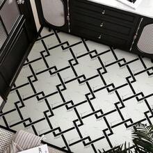 MORCART Peel And Stick Floor Tiles, Waterproof Vinyl Flooring, DIY Flooring Suitable For Bathrooms, Kitchens, Fireplaces, Pet Houses, Stairs, Bedrooms, Walls (20 Pieces, 7.8 Inches X 7.8 Inches, Marble Stripes) - 幾何條紋 - 查看 2