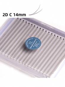 每盒800片，20排，超大容量托盘，蓬松3D/4D/5D/6D/8D/10D/2D俄式浓密预制睫毛簇，超快速嫁接，纤细纤长根部，进口韩国PBT纤维，超黑超柔软，C/D卷度，8-15mm预制睫毛簇，专业级 - C - 查看 44