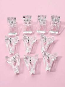 20/10/5件套美甲延长夹、美甲延长凝胶模具，用于快速塑形凝胶美甲，亚克力美甲延长夹、美甲延长钳、美甲模具、凝胶美甲夹、美甲延长器、UV/LED延长夹、美甲工具、美甲用品；3/5/10/20件套透明/粉色美甲延长夹、美甲用品、美甲工具、美甲工具、返校用品、美甲、印花美甲工具、DIY美甲工具 - 無色 - 查看 5