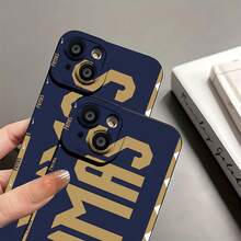 Logotipo de Pumas en dorado sobre fondo azul marino. Esta elegante funda es compatible con Samsung, Apple, OPPO, , etc. Fabricada en TPU flexible, resistente a golpes y arañazos, ofrece una excelente protección contra caídas y un agarre cómodo. Es un regalo ideal para familiares, amigos y seres queridos, y una opción perfecta para festivales. - Negro - Ver 8