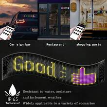LED Devil's Eye Car Display Screen, Flexible Full-Color Bluetooth Smart Car Display Screen - A - View 4