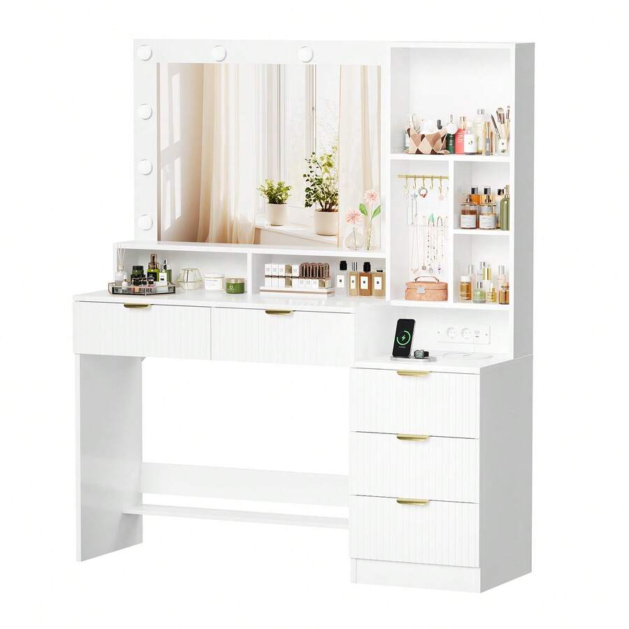 Devoko Vanities & Vanity Benches - White - View 1