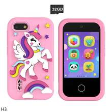 2.8英寸高清触摸屏儿童智能手机，双摄像头，32GB存储空间，支持12种语言，内置教育学习游戏，超长续航，卡通硅胶保护套，2026年圣诞节/生日完美礼物 - 彩色 - 查看 11