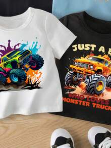 男婴休闲汽车印花短袖上衣，春夏款 - 彩色 - 查看 4