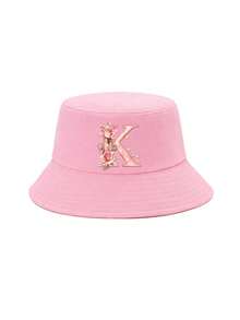 1 buah Topi Ember Anak Perempuan Warna Pink Elegan dengan Motif Huruf Bunga Mawar, 26 Pilihan Huruf, Manis & Chic, Bergaya, Ringan, dan Melindungi dari Matahari, Cocok untuk Pemakaian Sehari-hari, Aktivitas Luar Ruangan, Sekolah, dan Hadiah - Berwarna merah muda - View 14