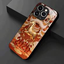 Funda para teléfono: Funda para teléfono León Despertar Caballo Dorado Año 2026 Funda de vidrio templado compatible con iPhone 17/17 Air/17 Pro/17 Pro Max/16/16 Pro/16 Plus/16 Pro Max/16e/15/15 Pro/15 Pro Max/14/14 Pro/14 PLUS/14 Pro Max/13/13 Pro/13 Pro Max/13 - iPhone 17 Pro - Ver 7