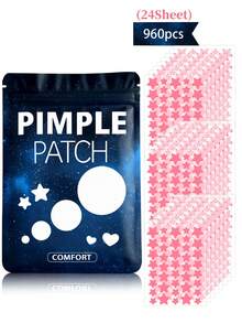 2240片星形贴片（7种颜色），面部贴纸 - 无香料，无防腐剂 - 男女通用，适合所有肤质，无香料，不含其他成分，女士礼品 1400/1120/560/280/40片 - 彩色 - 查看 16