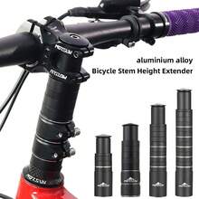 1pc Mountain Bike Aluminum Alloy Riser Stem, Headset Extender, Universal Bicycle Accessory - Black - View 1