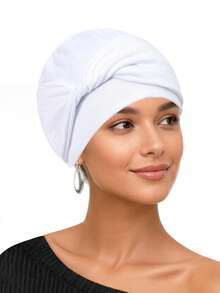 Alnorm 女士化疗头巾 - 高品质粘胶纤维，可调节均码，预系结设计，适用于化疗患者、婚礼及日常佩戴，柔软透气，可作头巾、帽子、睡帽使用。 - 顏色 - 查看 12