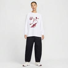 Nike 女士 AS W NSW LS TEE VDAY OS 长袖针织圆领T恤 TIHI7696-100 - 紅白色 - 查看 7