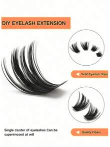 120pcs Fluffy Lash Clusters, 160D Curl, 10-18mm, Suitable For Beginners, Create Voluminous Curled Captivating Lashes - Black - View 6