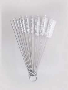 Cleaning Brush Set: Cup Brush, Bottle Brush, Glass Brush, Brush, Replaceable Brush Heads, Deep Cleaning Tool; 3-In-1 Flower & Crocodile Lid Brush, Multi-Functional Crevice Cleaning Brush, Stainless Steel Cup & Straw Cleaning Brush, Long Handle Brush, Small Brush - One Size - View 14