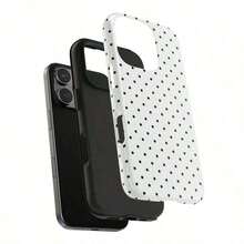 Soft & Cute White Polka Dot Phone Case, Y2K Style, Compatible With IPhone 17/16/15/14/13/12/11 Pro Max - trắng - Xem 4