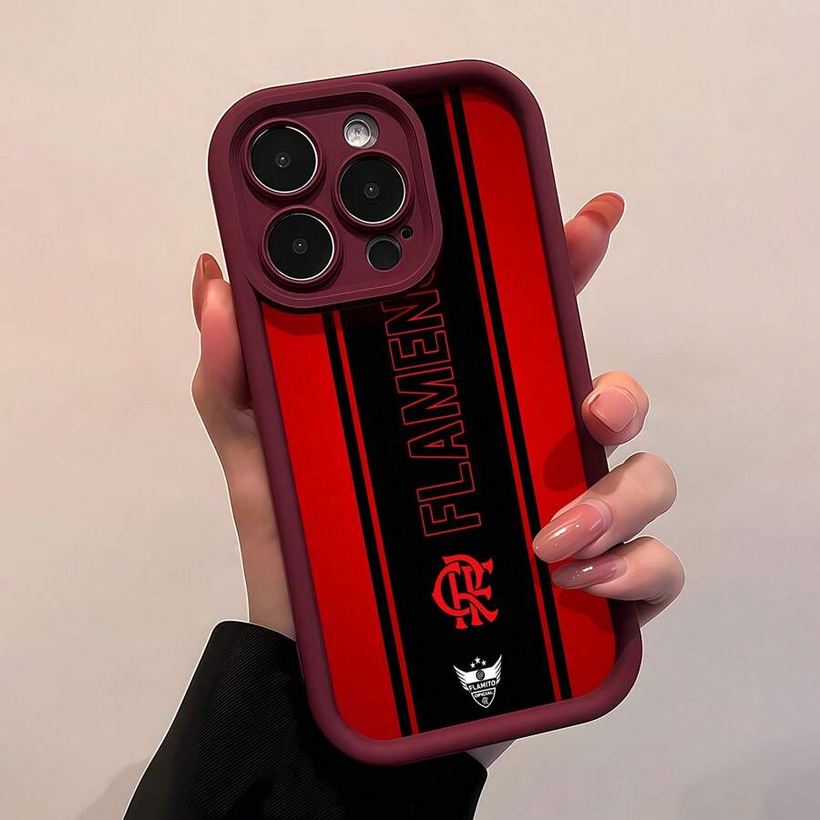 Logotipo y colores del Flamengo sobre fondo rojo y negro. Esta elegante funda es compatible con Samsung, Apple, OPPO, , etc. Fabricada en TPU flexible, resistente a golpes y arañazos, ofrece una excelente protección contra caídas y un agarre cómodo. Es un regalo ideal para familiares, amigos y seres queridos, y una opción perfecta para festivales. Fundas para iPhone, San Valentín, , fundas para hombre, celulares y accesorios, funda roja para teléfono. - Burdeos - Ver 1