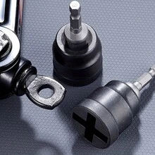 2pcs Car Jack Wrench Set, Includes 1 Socket Wrench + 1 Hex Air Screwdriver, Home Automotive Repair Tools, Scissor Jack Tire Replacement Wrench, Home & Vehicle Maintenance Tools - Multicolor - View 2