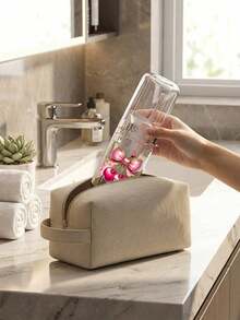 1pc Cherry And Bowknot Print Transparent Portable Toothbrush Case,Transparent Soap Dish, Keep Your Toothbrush Clean And On The Go!Travel Toothbrush Holder, Portable Toothbrush Cup Cover, Suitable For Travel, Camping, Business Travel, And School, Travel Essentials, Bathroom Accessories, Household Items, And Storage Supplies,Very Convenient And Practical - A - View 4