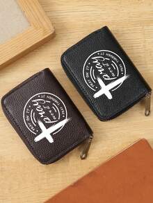 1pc Christian Cross Pattern PU Wallet, Large Capacity Multi Slot Zipper Wallet, Portable Credit Card & Coin Holder,Fashion Zipper Wallet - Multicolor - View 3