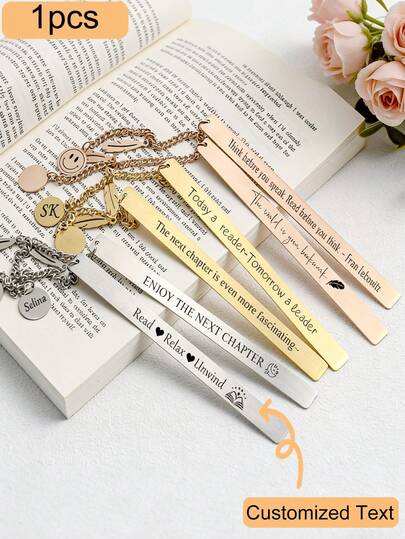 These 1-Piece Stainless Steel Engraved Metal Bookmarks Are Made Of Durable, High-Quality Metal. Perfect For Birthdays And Holidays, They Add A Special Touch To Any Reading Journey. Whether It's A Valentine's Day Gift, A Reader's Gift, A Personalized Bookmark, A Mother's Wedding Gift, A Custom Quote Bookmark, A Book Lover's Gift, A Birthday Gift, Or An Anniversary Gift, These Are All Excellent Choices And A Gorgeous Gift For Any Book Lover In Your Life!