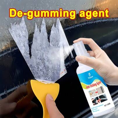软性胶水去除剂，轻松去除汽车车窗和车漆上的胶水、标签和贴纸残留物，便携式喷雾型