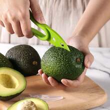 三合一牛油果工具套装：切片器、去核器、削皮器和牛油果形状保鲜盒 - 彩色 - 查看 6