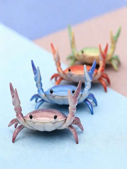 Funny Crab Desktop Pen Holder As Creative Stationery Easy To Hold Useful Weightlifting Crab Pen Holder Bright Color Crab Pen Holder Simulation For Students