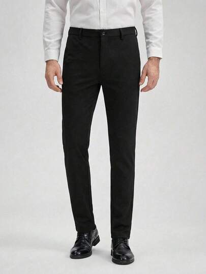 Officeau 高端商务弹力清凉夏季男士直筒办公裤，春夏皆宜