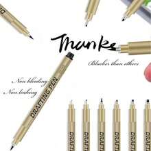 6/9/12支装高品质超黑细线笔，金属笔夹，书写流畅，笔尖纤细，水彩笔，适用于绘画、素描，大师级品质 - 查看 5