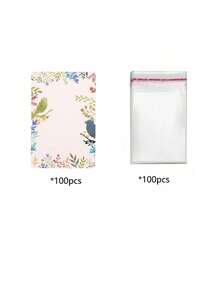 50/100/200张装珠宝包装纸卡，耳环项链展示卡，礼品袋 - 彩色 - 查看 9