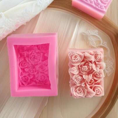 Rose Shaped Silicone Mold, DIY Handmade Soap, Candle, Plaster Home Decor Mold